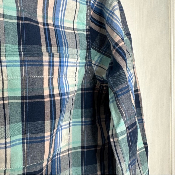 Old Navy Button-Up Shirt Plaid Blue and, Green, & Pink Size Extra Large - Picture 5 of 16
